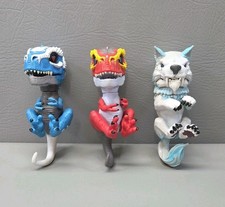 Fingerlings Untamed Lot of 3 Dino Wolf Raptor Interactive WowWee Toys Tested