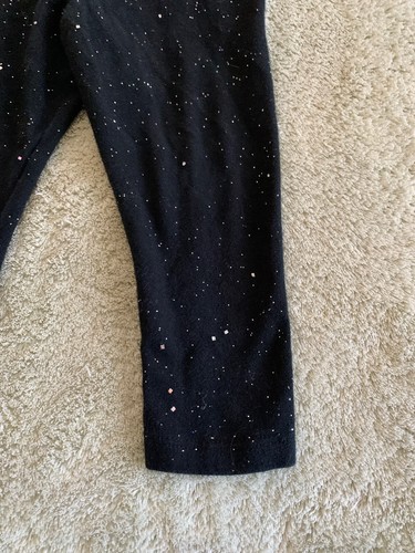Cat & Jack Girls Black Silver Sparkles Leggings 18 Months - Picture 4 of 6