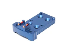 1911 RMR Base Plate (Trijicon Style) -Light-Weight Aluminum -Blue, Fiber Optic