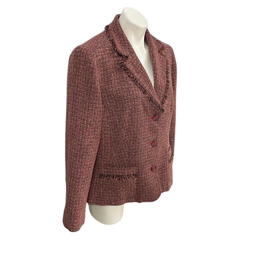 Blazer Norton McNaughton Mujer Talla 12 Rosa Chaqueta Oficina Informal Trabajo Dinero Antiguo - Imagen 12 de 19