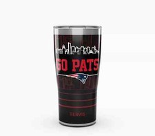 NEW ENGLAND PATRIOTS, 20oz STAINLESS STEEL TUMBLER FROM TERVIS WITH LID INCLUDED