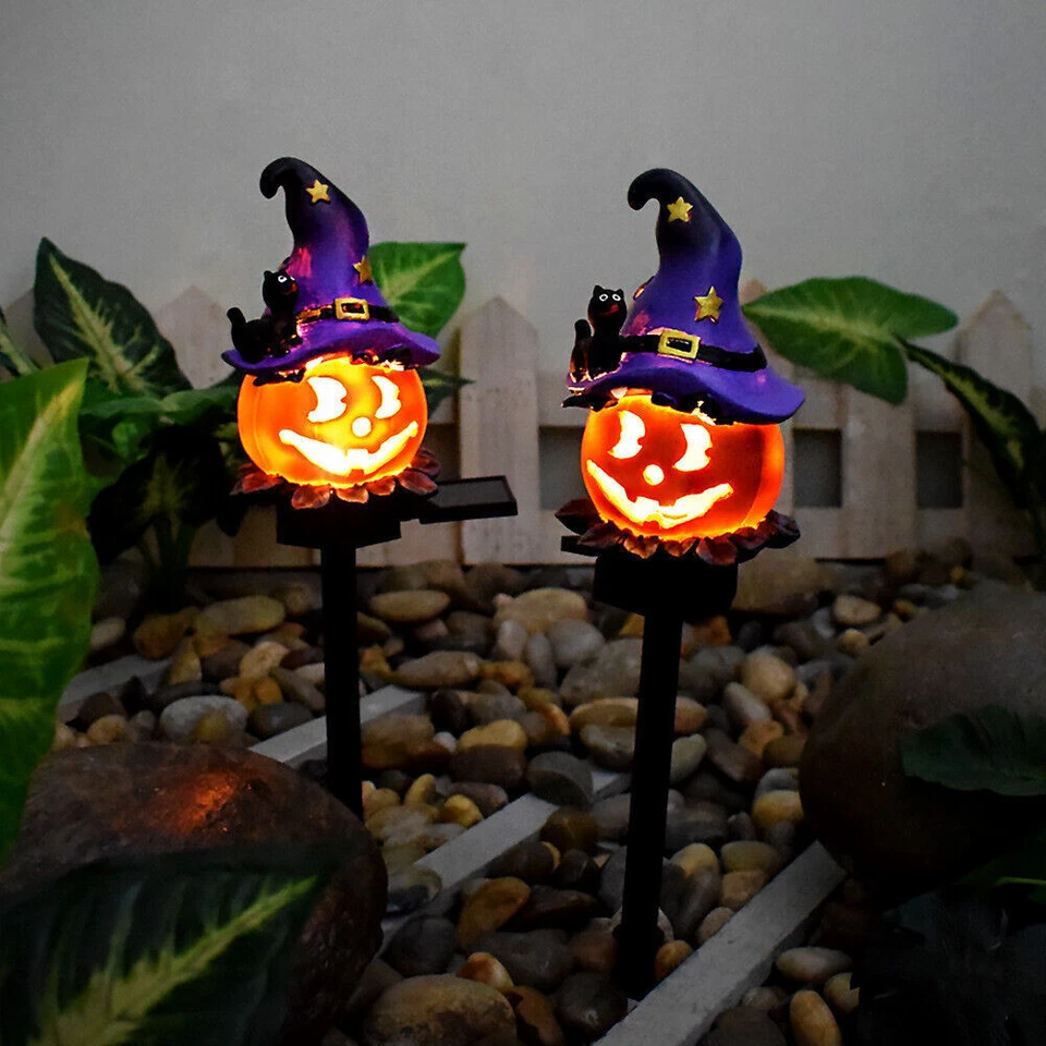 Solar Light Outdoor Garden Halloween Pumpkin Lantern Garden Festival Decorative - Image 2 of 4