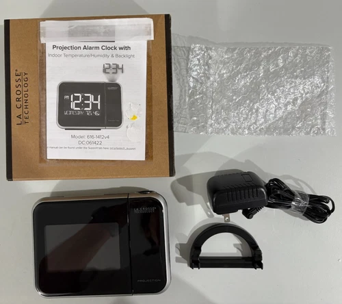 La Crosse Technology Projection Alarm Clock w/indoor Temp/Humidity/Backlight NIB