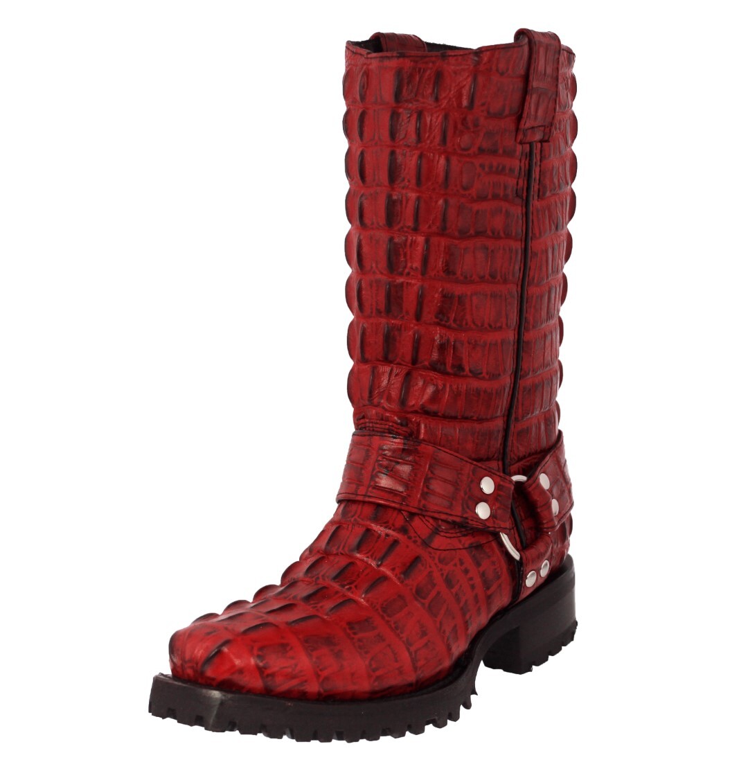 00’s Red Cover crocodile Python boots Men's Genuine Red Python Boots | eBay