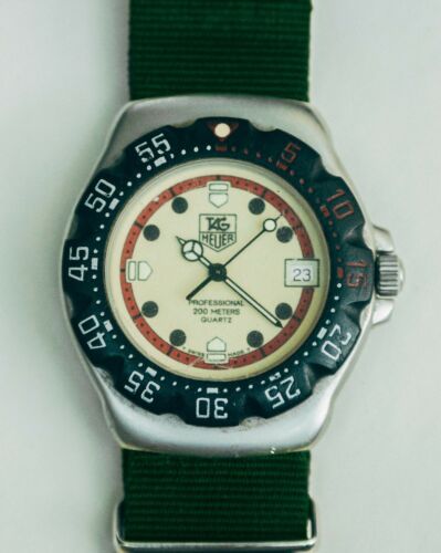 TAG HEUER F1 dive watch WA1211 Glow Dial Professional 200m Phoenix NATO strap - Picture 1 of 6