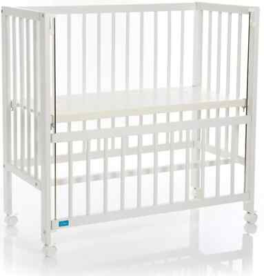 fillikid Cocon Beistellbett mit 4 Rollen - Weiß Kinder Bett Baby Bett 45x95 cm