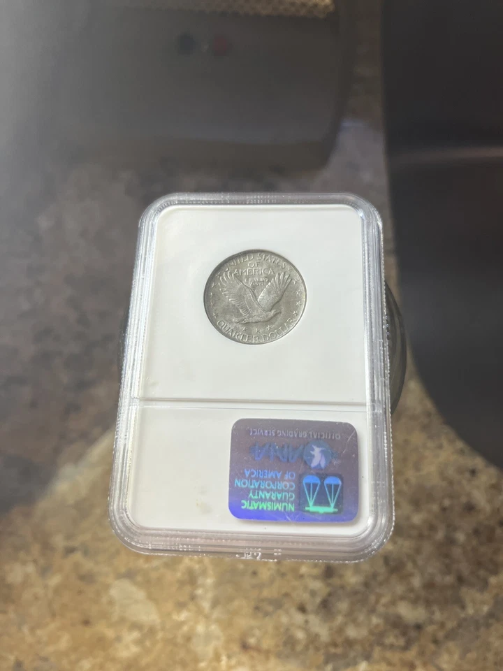 1926-D US Mint Standing Liberty Silver 25c NGC/ANACS MS64 Great Looking Specimen - Image 2 of 4