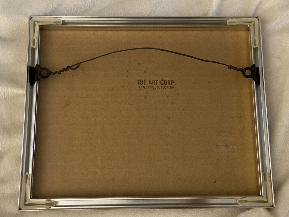 Conch Seashell Peach Wall Art Glass & Silver Framed Print 10x8” TBE Art Corp FL - Image 3 of 4