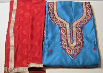 Partywear Punjabi Anzug Unstitch Materials