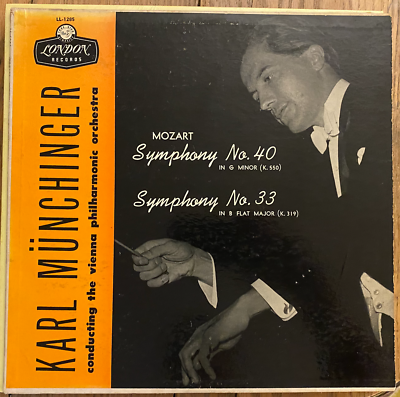 Karl Munchinger Mozart Symphony 40, 33 Vintage Classical Piano LP