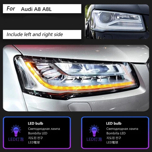 LED Headlights For AUDI A8 2011-17 Upgraded Matrix Front Lamps Sequential Signal - Picture 4 of 9