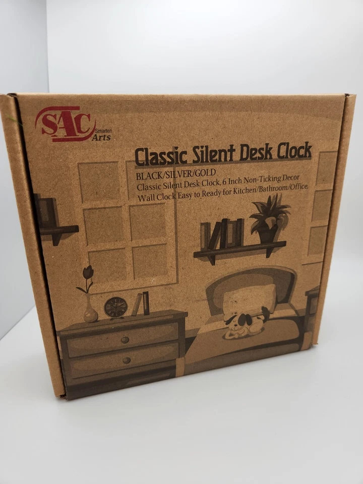Silent Desk Clock - Perfect for Customizing Clock Craft, Mini, 6 Inches, Quiet - Image 3 of 4