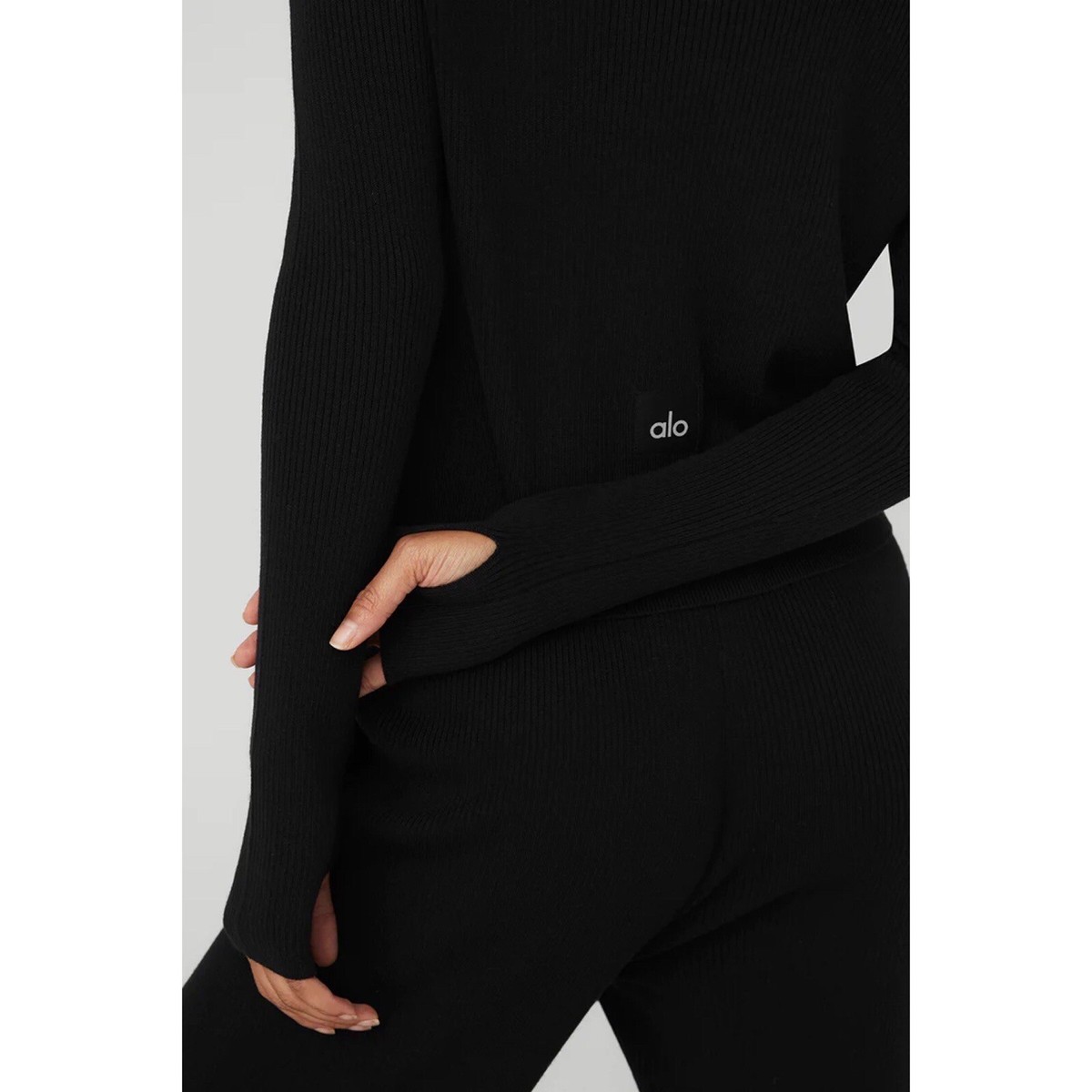 Alo Yoga Knit Salana Cardigan Black XS | eBay