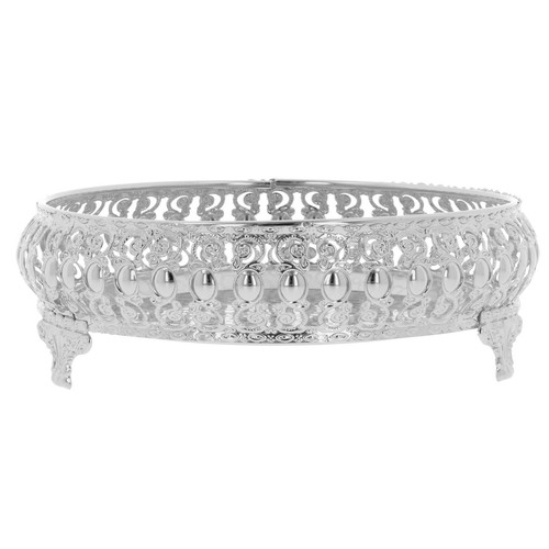 Round Serving Tray Metal Large Small Plate Food Platter Drinks Paandan Tray - Picture 17 of 57