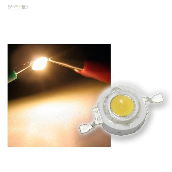 10X Highpower Led 1 Watt Warmweiß, 1W WeißE High Power Smd Leds, 350Ma 1 W White-image