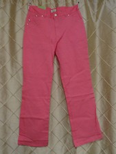 Circo Pink Stretch Pants Adjustable Waist Girls Jean Pants Rhinstone Hearts 16