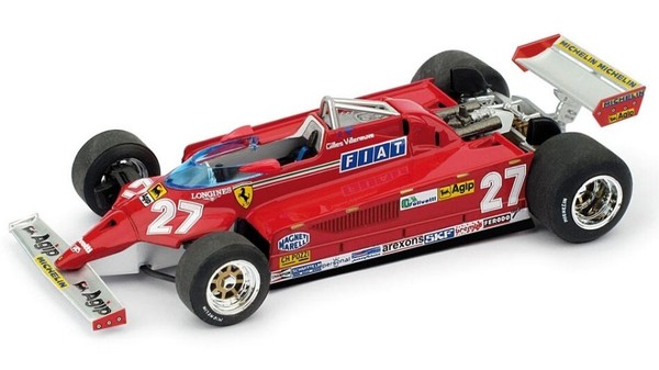 Brumm 1/43 F1 Ferrari 126CK Villeneuve 1981 Winner Monaco Gp Statisches Modell-image