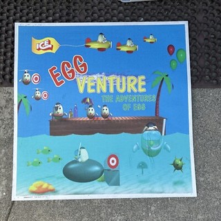 1 Old Giant Egg Venture Cabinet Sticker Original factory Arcade video Game