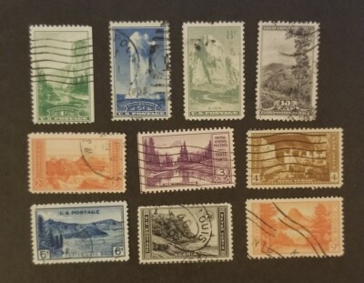 US Scott 740-749 Used National Parks Stamp Set T10659 | eBay