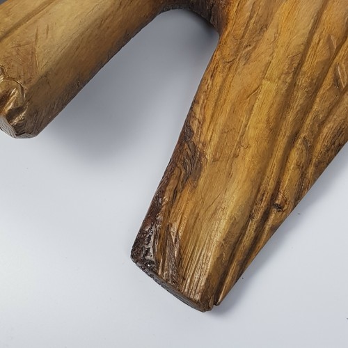 SCULTURA BASSORILIEVO ARTE TRIBALE MASCHERA IN LEGNO MASSELLO SCOLPITO DA PARETE - Foto 4 di 6