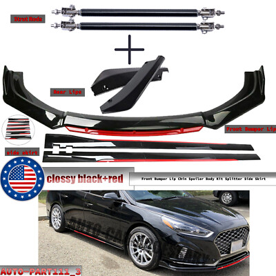 For Hyundai Tucson Front Bumper Lip Chin Spoiler Body Kit Splitter Side