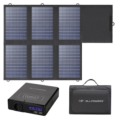 ALLPOWERS S200 Solar Powerbank 154Wh 200W Powerstation mit Solarpanel 18V60W DHL