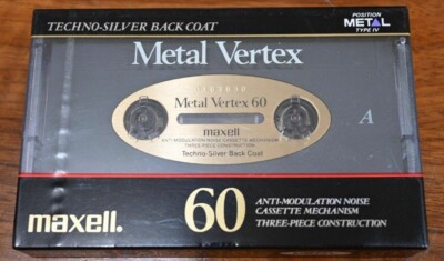 MAXELL METAL VERTEX MV 60 Audio Cassette Tape Factory Shield New