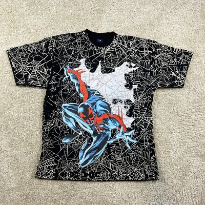 T-shirt Vintage Spiderman Années 90 - Imprimé Unique, Coton, Taille L, Marque Anvil