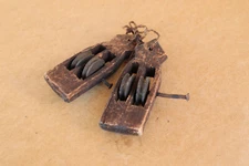 Vintage Decoration Rustic Primitive Wood Weaving Loom Parts Farmhouse 19th.