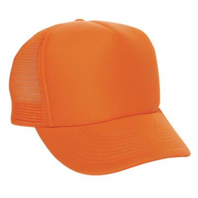 Vibrant Orange Mesh Back Cap G Summer Trucker Mesh Cap White Neon Orange at Amazon Men main image 2