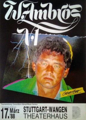 Wolfgang Ambros: Gewitter (1988) | Konzertposter A1