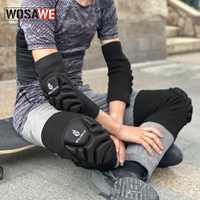 WOSAWE Radfahren Knie und Ellenbogen Pad Set MTB Bike Sport Armschutz Knieschutz