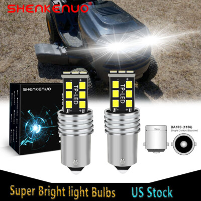 2 BRIGHT LED light bulbs for Poulan Pro Snapper Toro Craftsman Kubota headlights