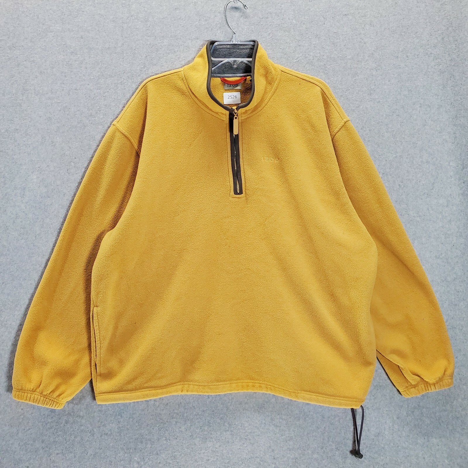 Izod Sweater Mens XXL Yellow Fleece 