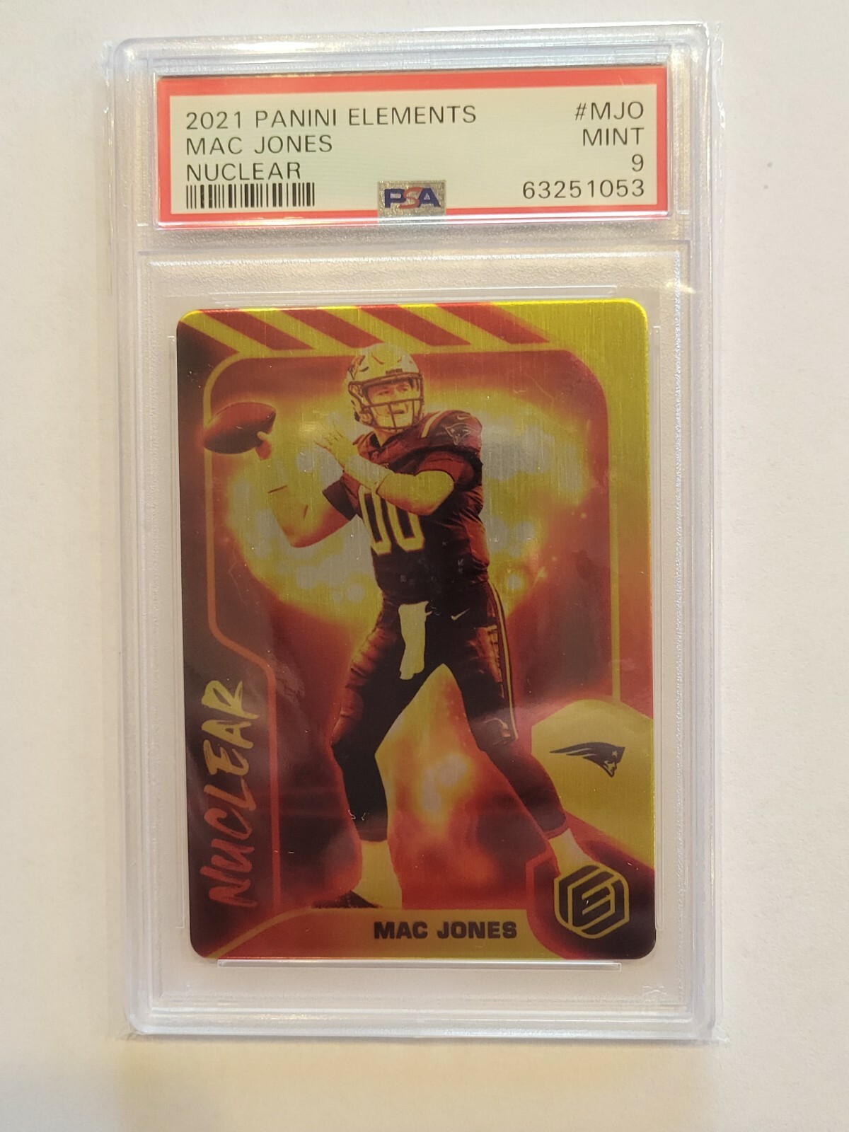 Mac Jones Panini Elements Nuclear #MJO Base