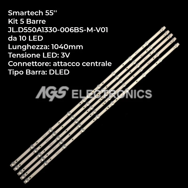 KIT 5 BARRES LED TV STRIPE SMARTECH JL.D550A1330-006BS-M-V01, CX550DLEDM