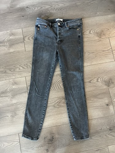 Charcoal Skinny Jeans 28 Hidden button 
