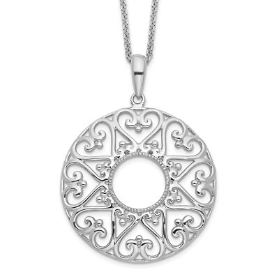 Sterling Silver Family Heart Strings 18in Necklace Sterling Silver Family Heart Strings 18in Necklace