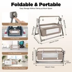 5 Gears Adjust Electric Baby Crib Cradle Bluetooth Infant Auto Swing Bed Rocker