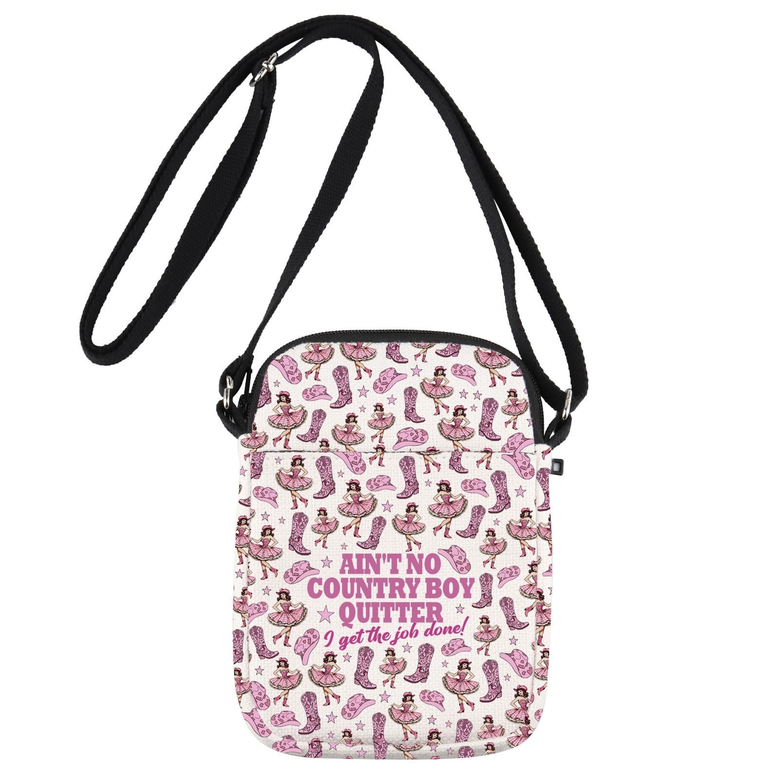 JNIAP Music Lover Crossbody Bag Pride Queer Gift Ain't No Country Boy Quitter...