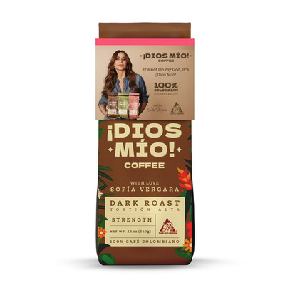 Dios Mio Coffee, Premium Ground Colombian Coffee, Dark Roast,  12oz, Bag