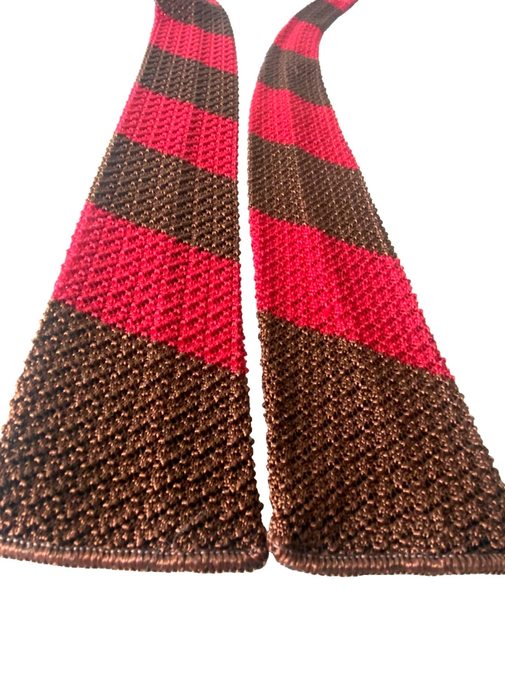 Corbata de cuello punta cuadrada de seda a rayas diseño mansión estilo Bond 53 x 2,75 Foto 4 de 4