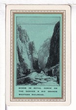 Tarjeta de juego de ferrocarril individual "Denver, Río Grande, West DRGW-4a" Bollhagen