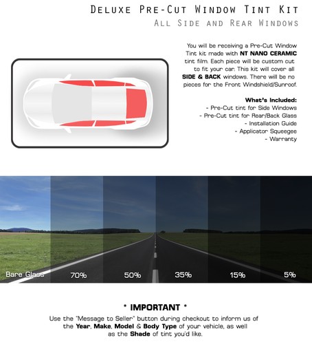 Película de tinte de ventana precortada nano cerámica vidrio para automóvil para Tesla Cybertruck 2024-2025 - Imagen 3 de 4