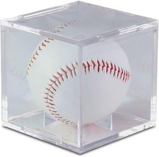Clear Square Baseball Holder with Bevel Closure - Elegant Protection