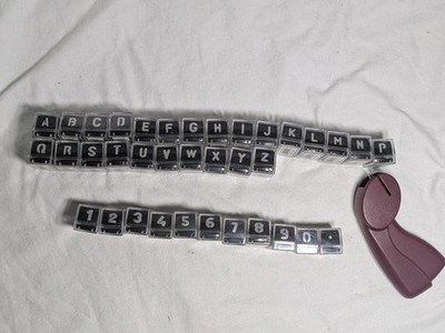 Alphabet Paper Punch Marvy Uchida Cassette Craft 37 Pc FREE SHIP