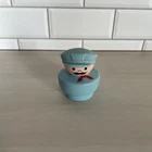 Vintage Fisher Price Little People CHUNKY TRAIN CONDUCTOR MAN Boy 1991