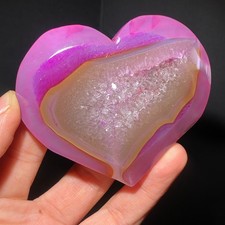 139g Rare purple Stone Heart Crystal Specimen Freeform Energy Healing Reiki