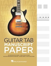 Guitar Tab Manuscript Paper Spiral-Bound Notebook for Guitarists  80 Pages with