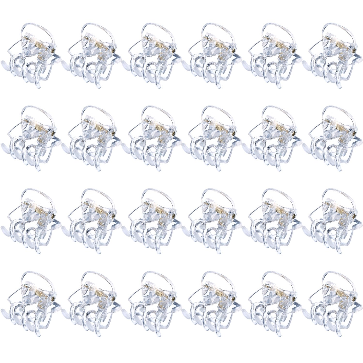 Hair Clip, 24 Pcs Small Mini Hair Claw Clips for Girls and Women, Non-Slip Plast